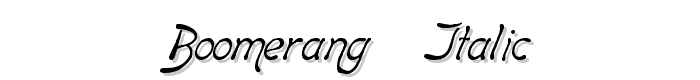 Boomerang     Italic font